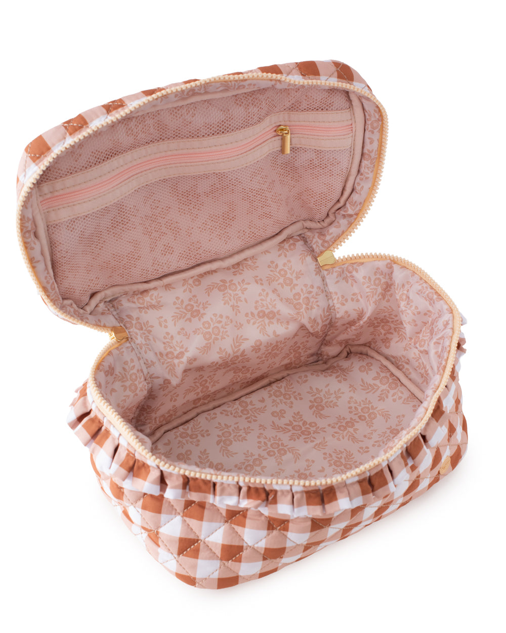 Maple Gingham Cosmetic Bag