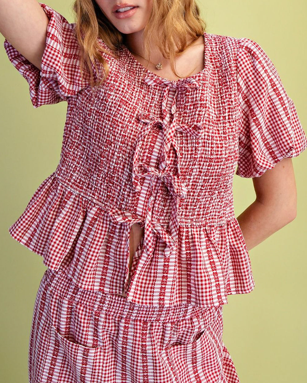 Americana Gingham Top