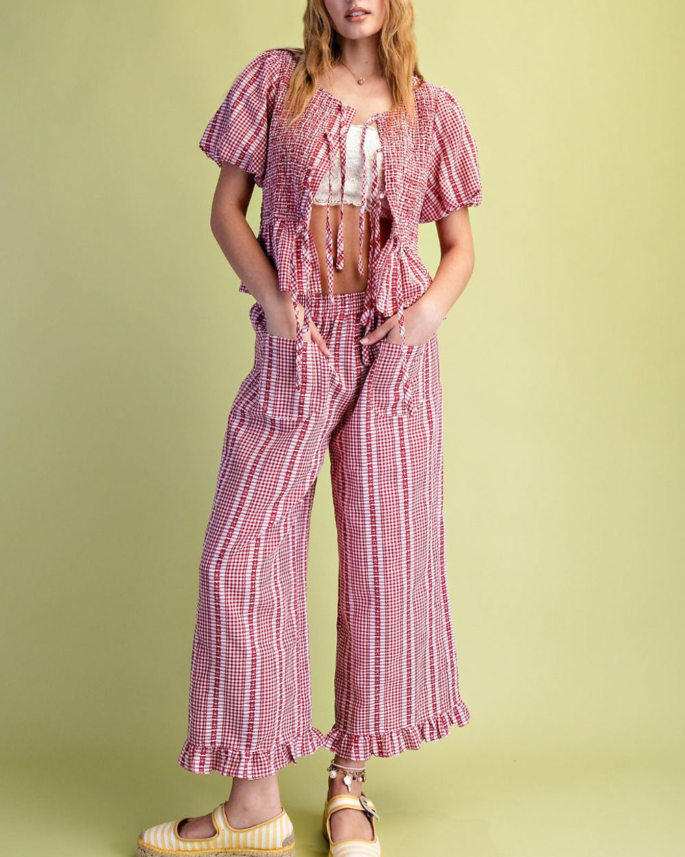 Americana Gingham Top