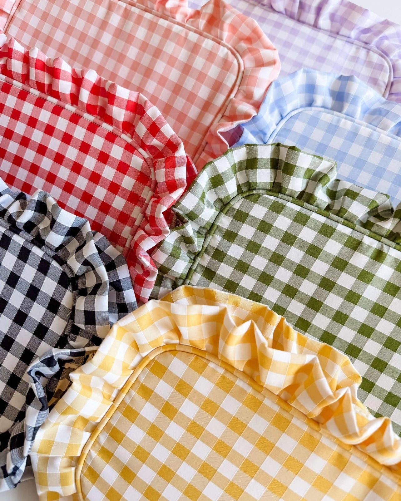 Gingham Frills Cosmetic Bag