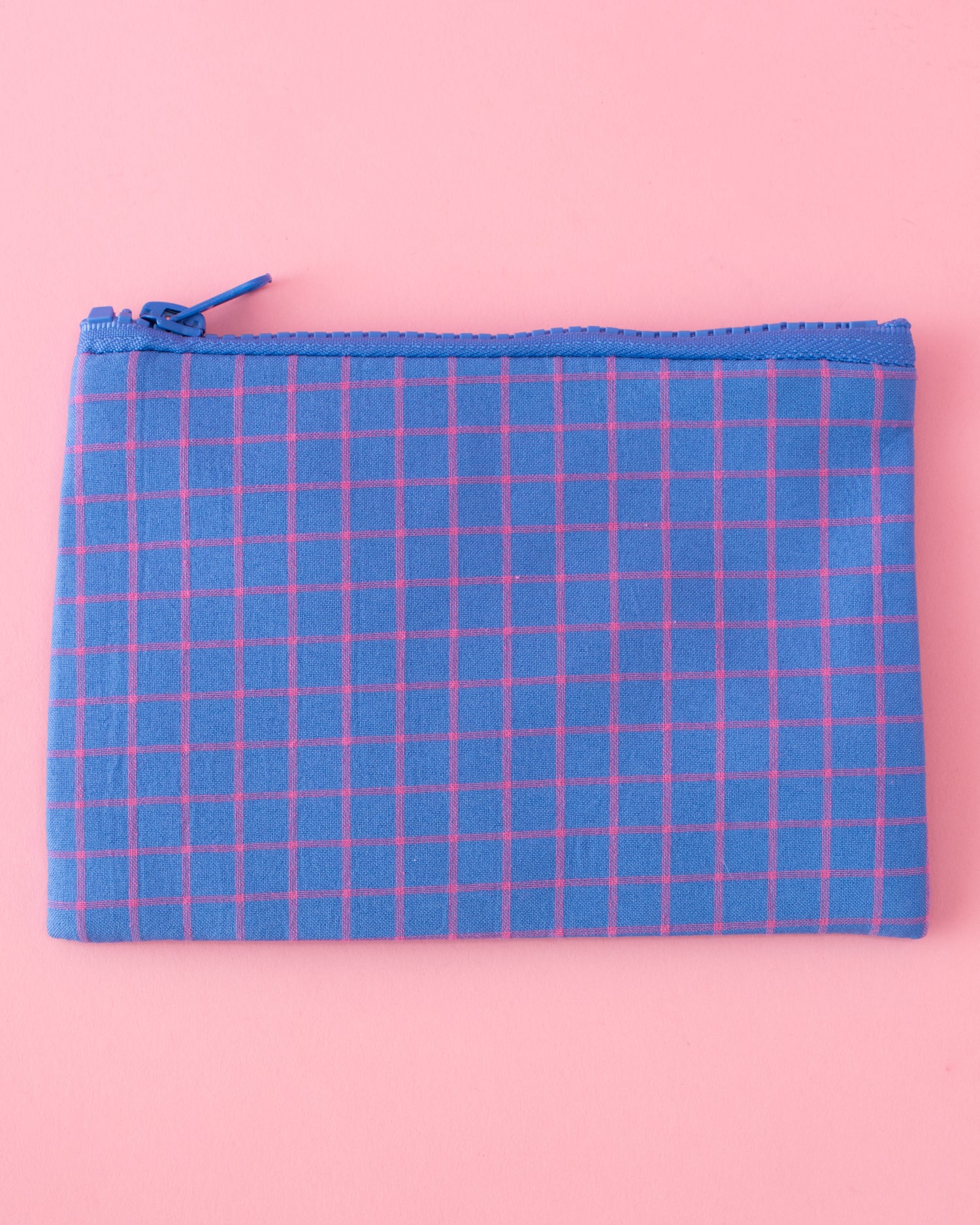 Grid Zipper Pouch