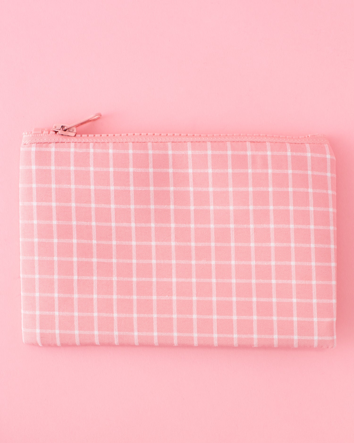 Grid Zipper Pouch