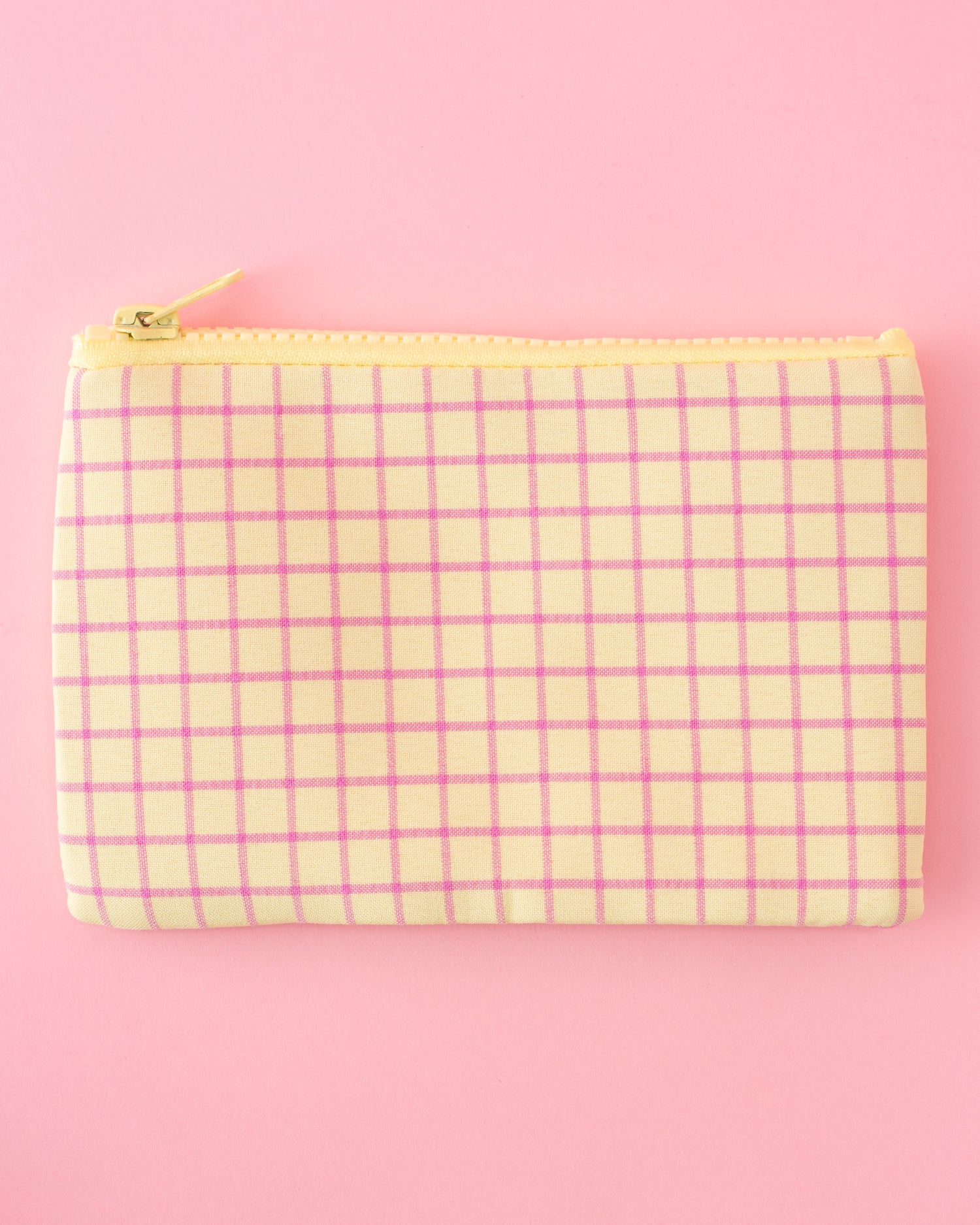 Grid Zipper Pouch