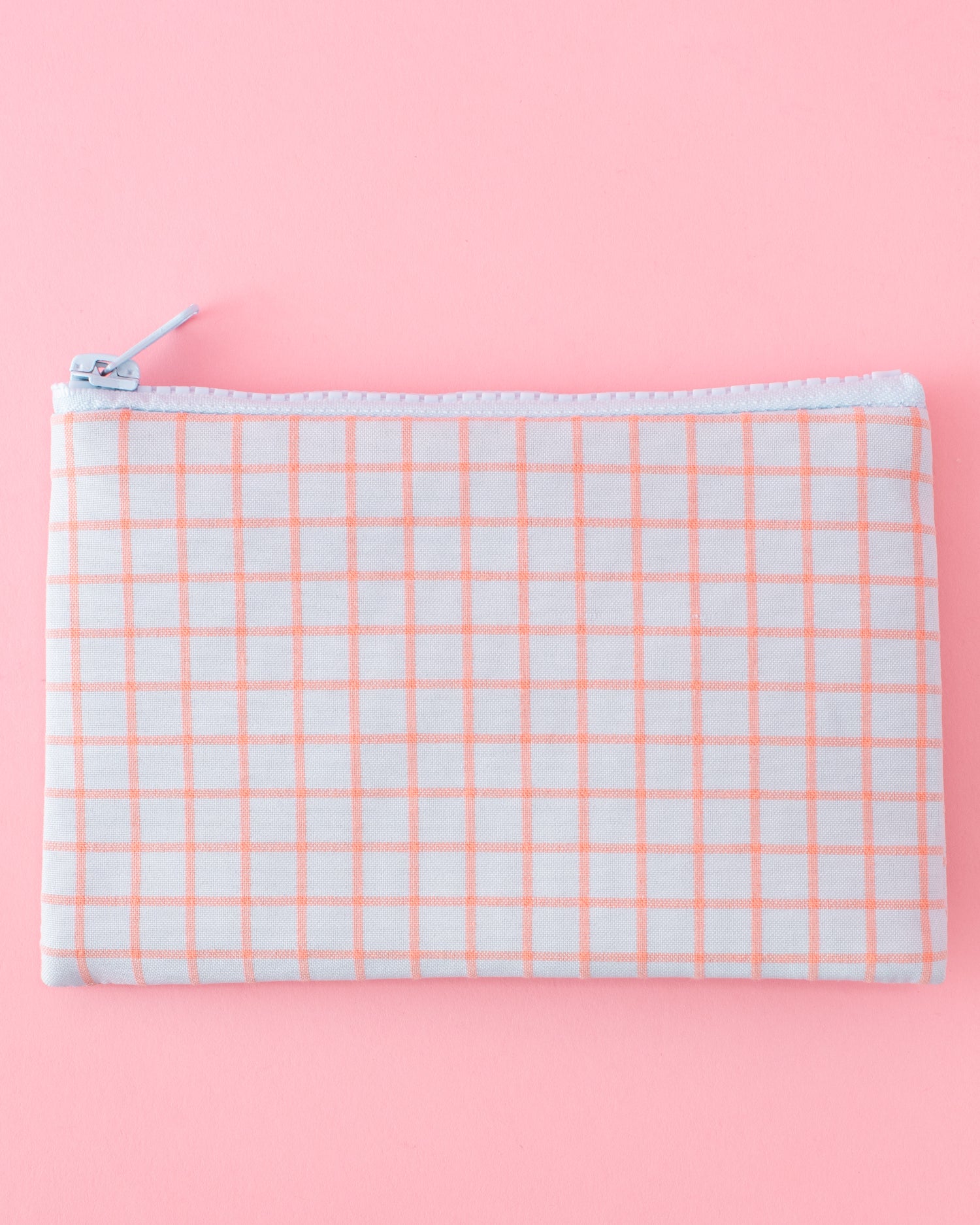 Grid Zipper Pouch