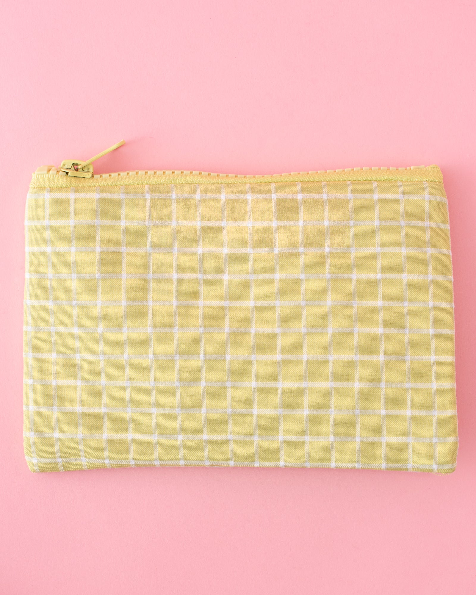 Grid Zipper Pouch