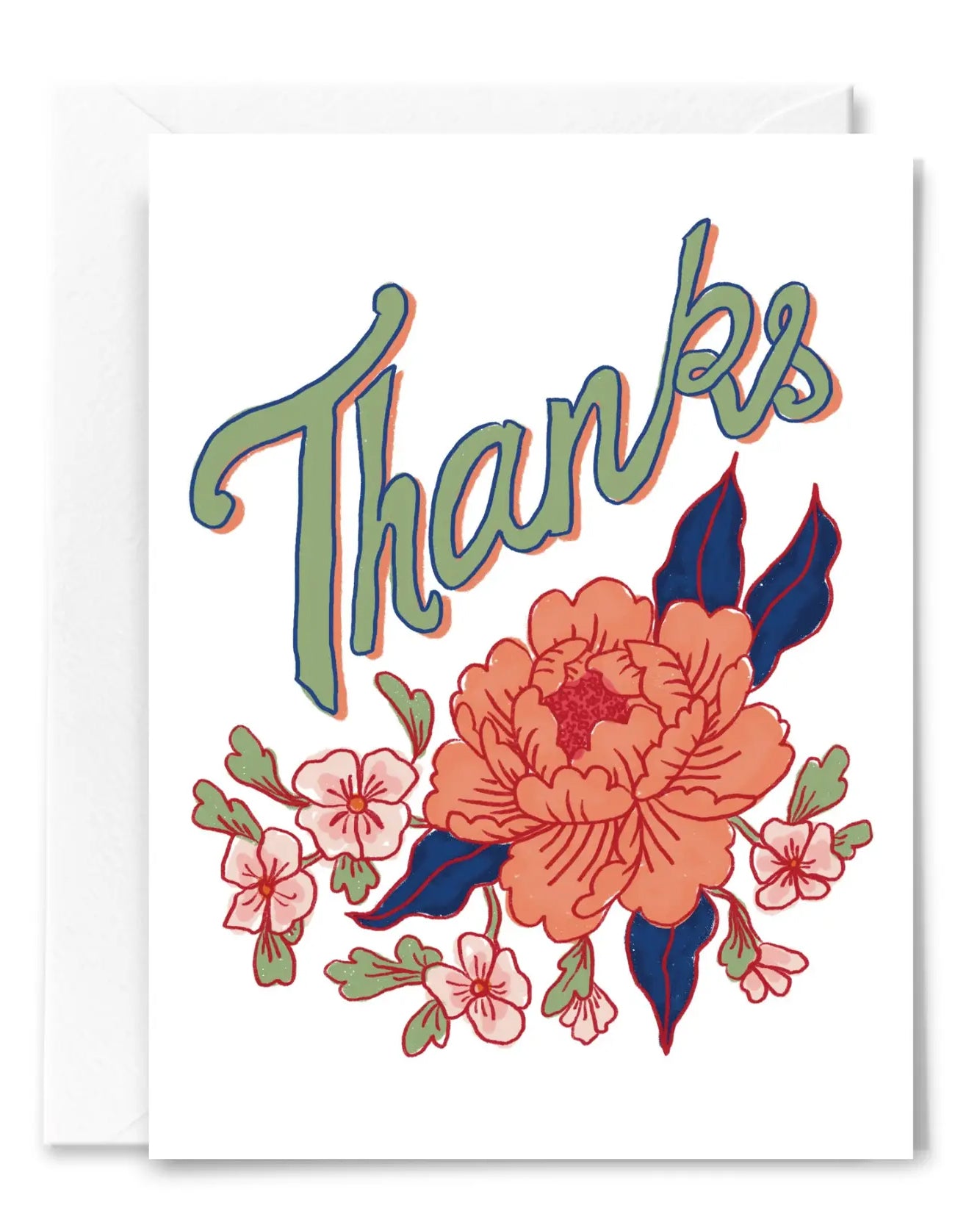 Peony Thank You Card