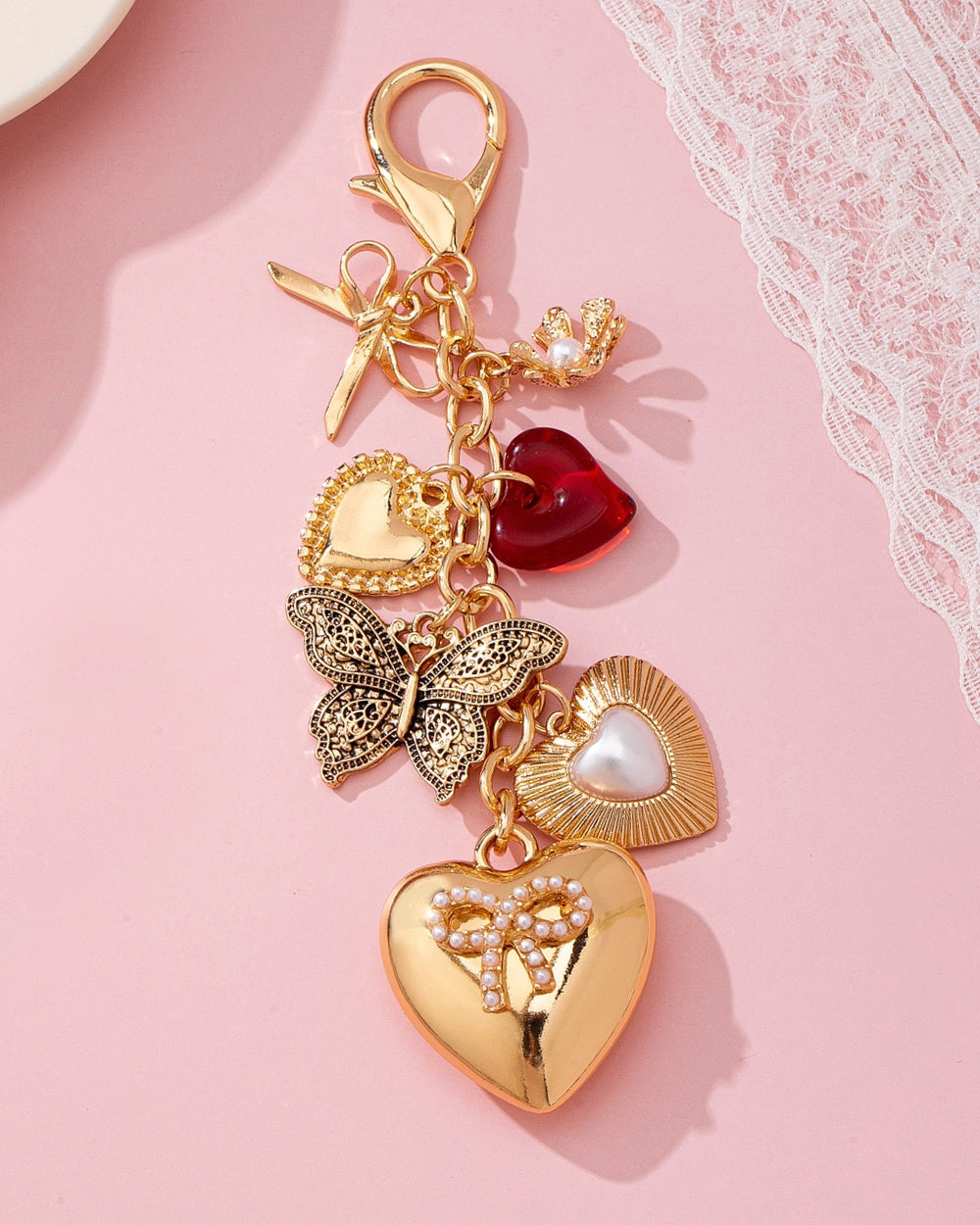 Golden Butterfly Bag Charm