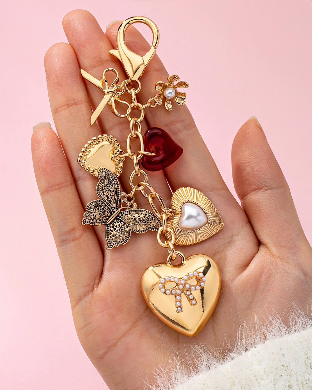 Golden Butterfly Bag Charm