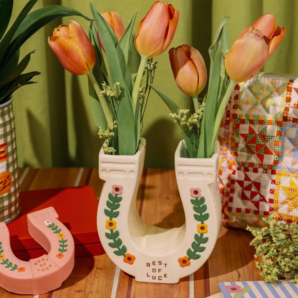 Ceramic Horseshoe  Vase