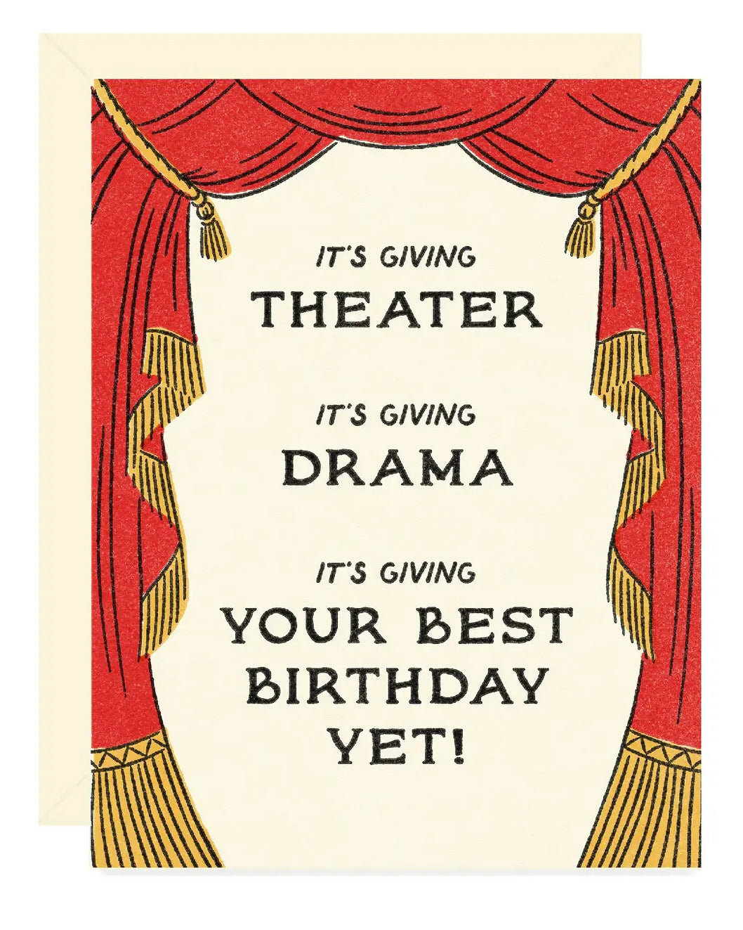 It's Giving Drama Birthday Card