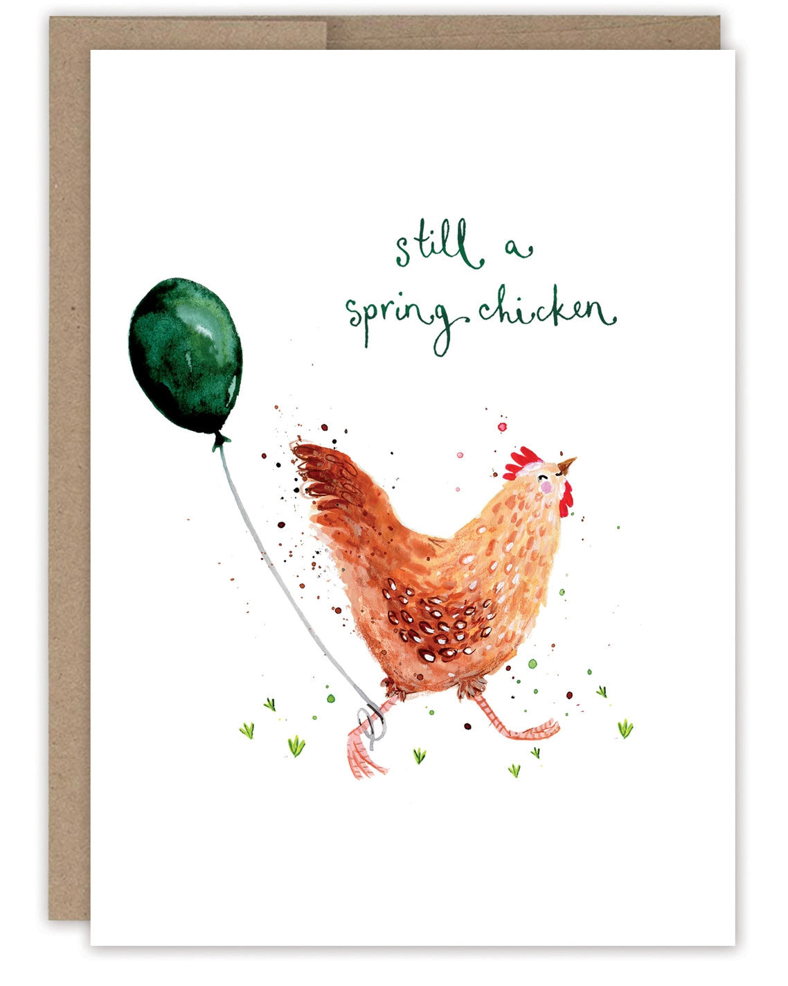 Spring Chicken Birthday Card