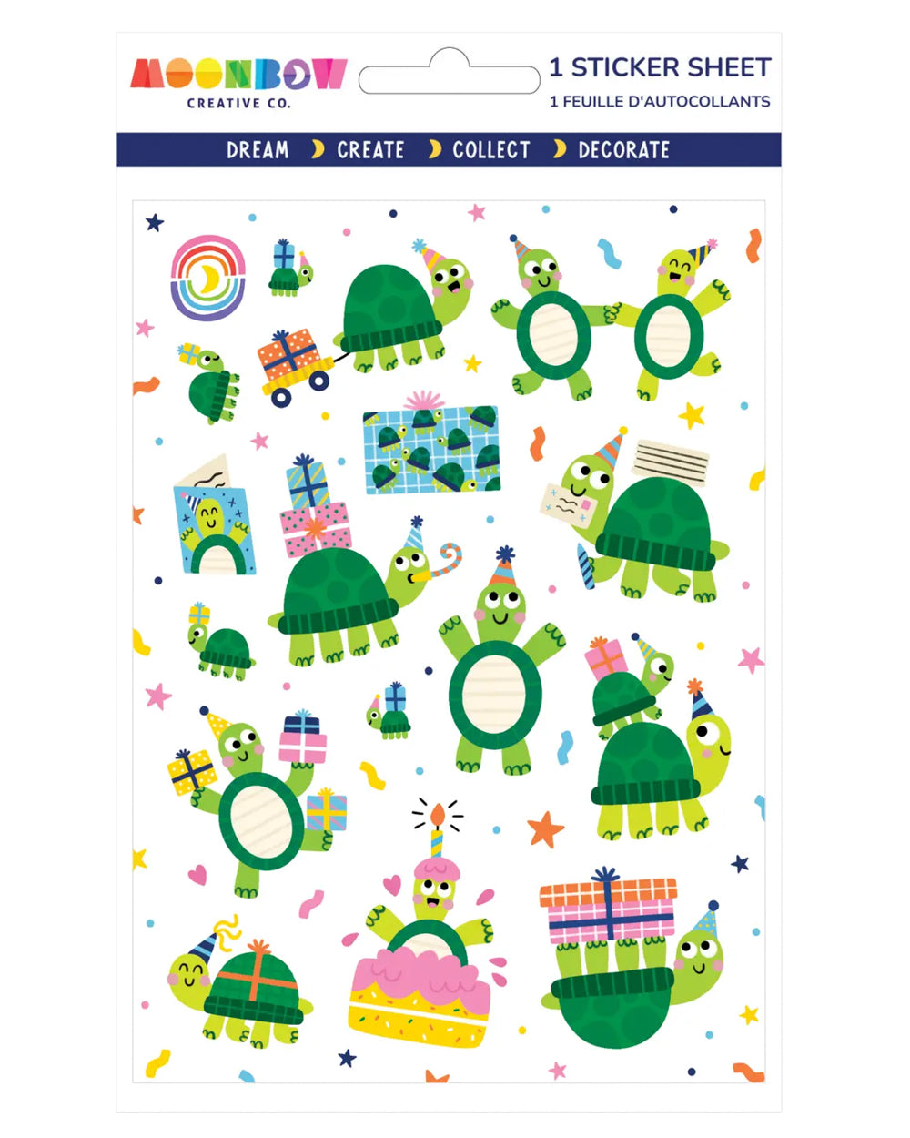 Turtle Party Time Sticker Sheet