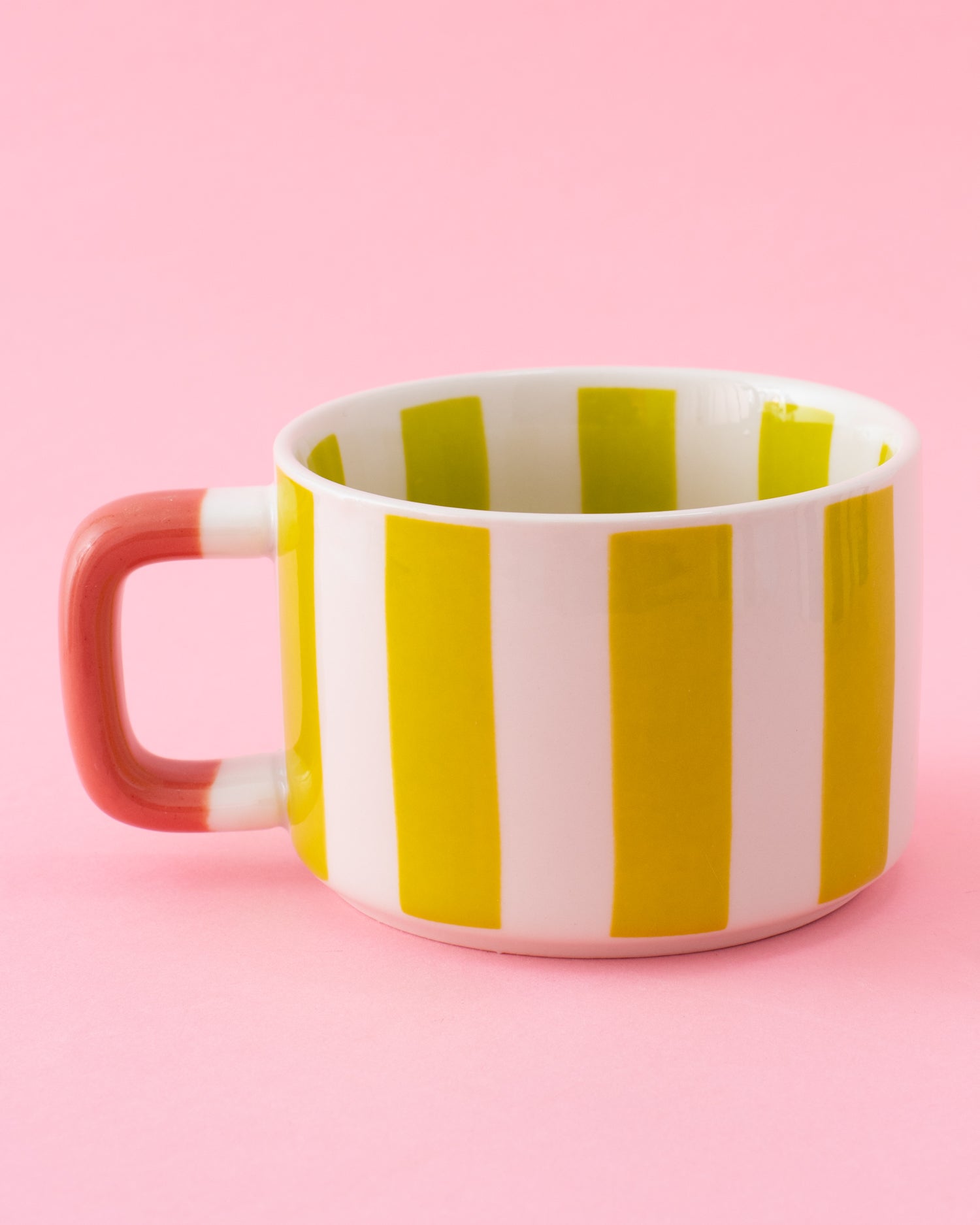 Hand-Painted Striped Mug