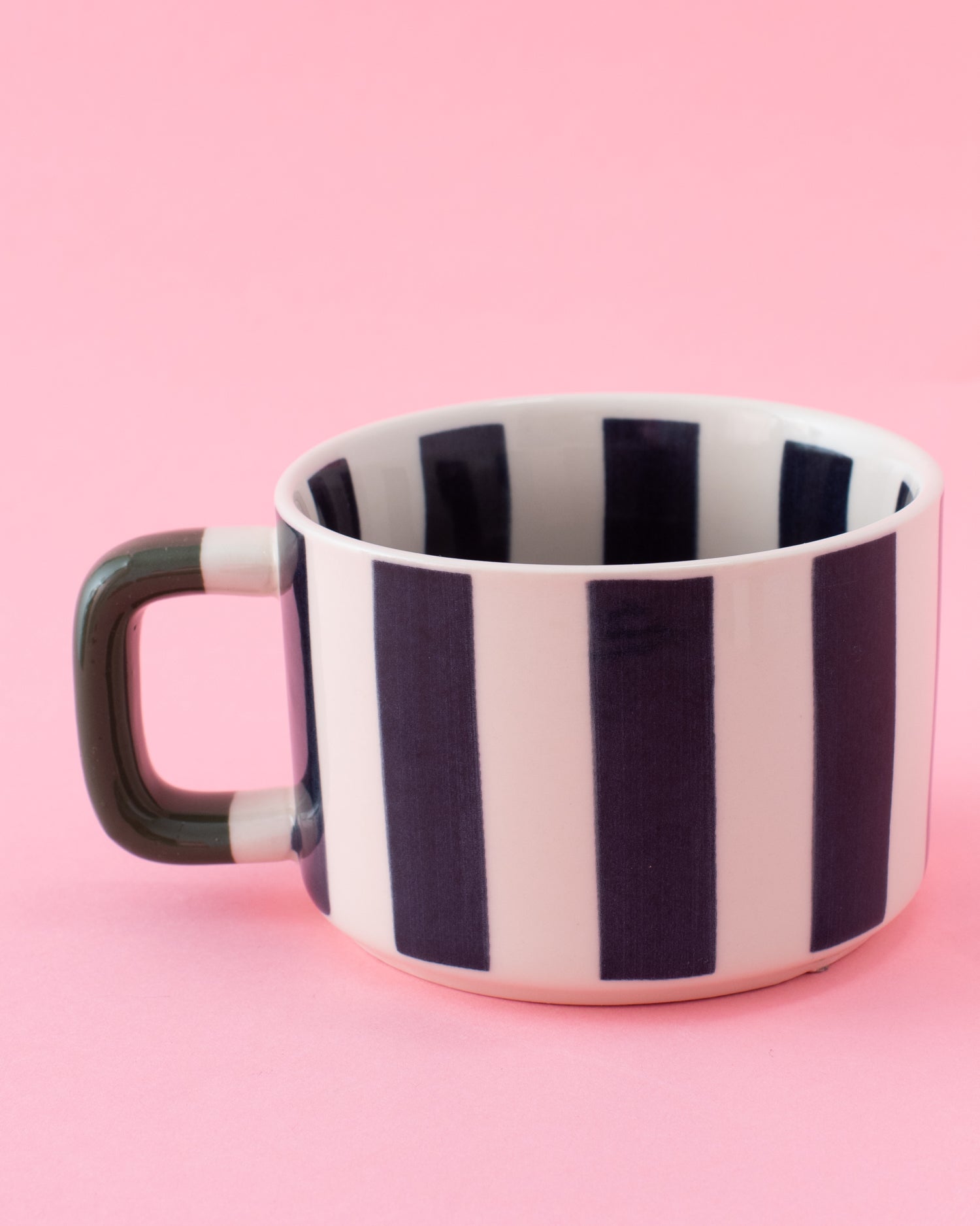 Hand-Painted Striped Mug