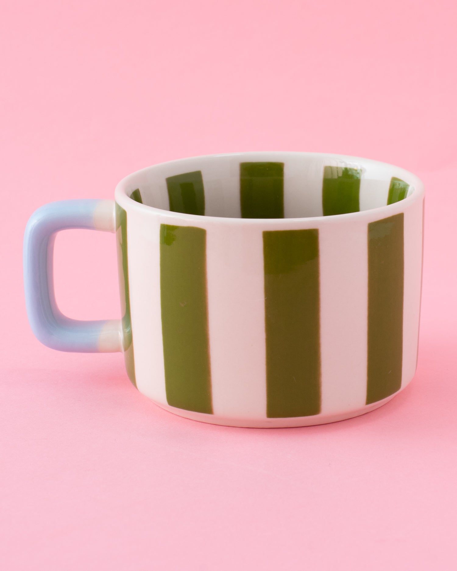 Hand-Painted Striped Mug