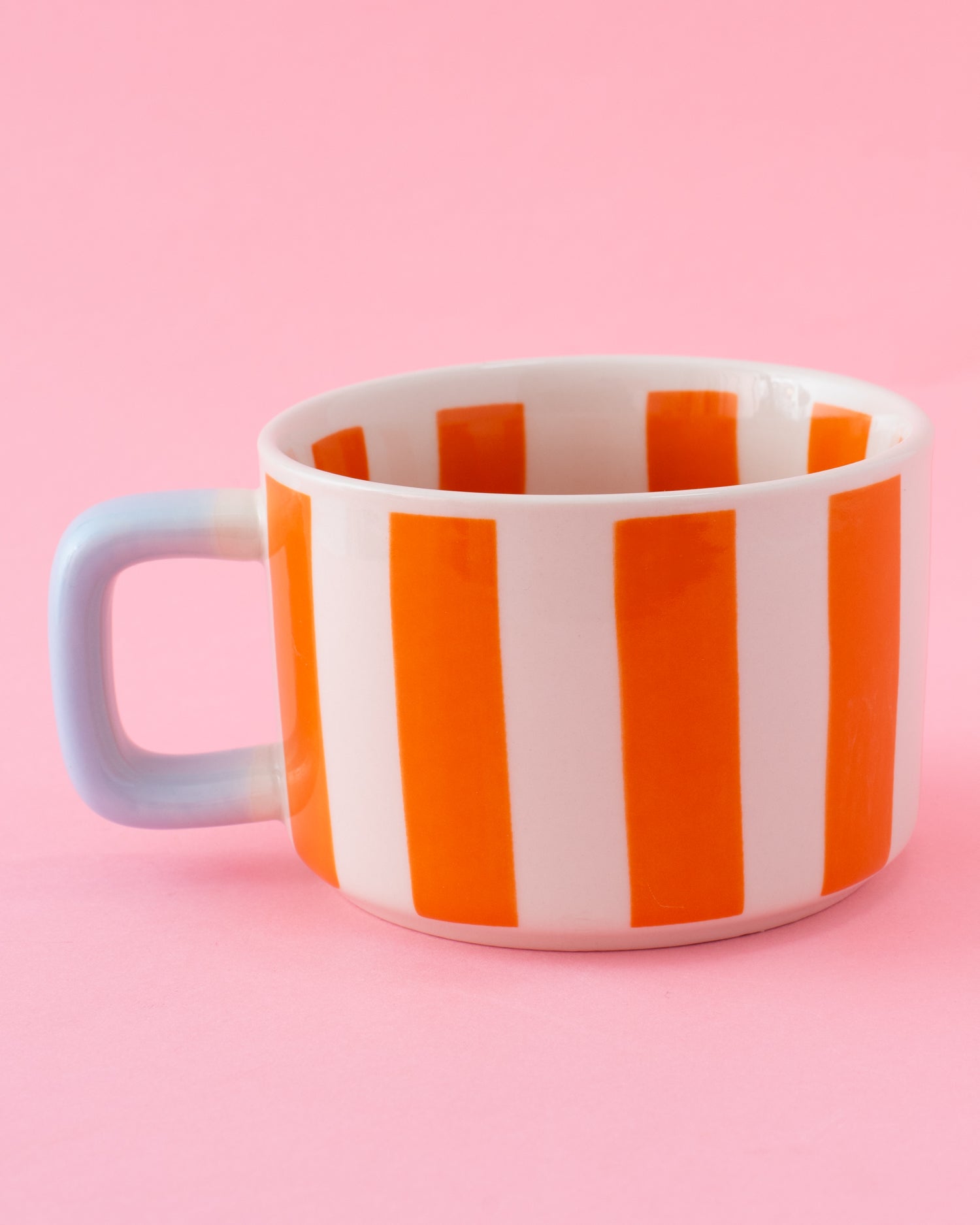 Hand-Painted Striped Mug