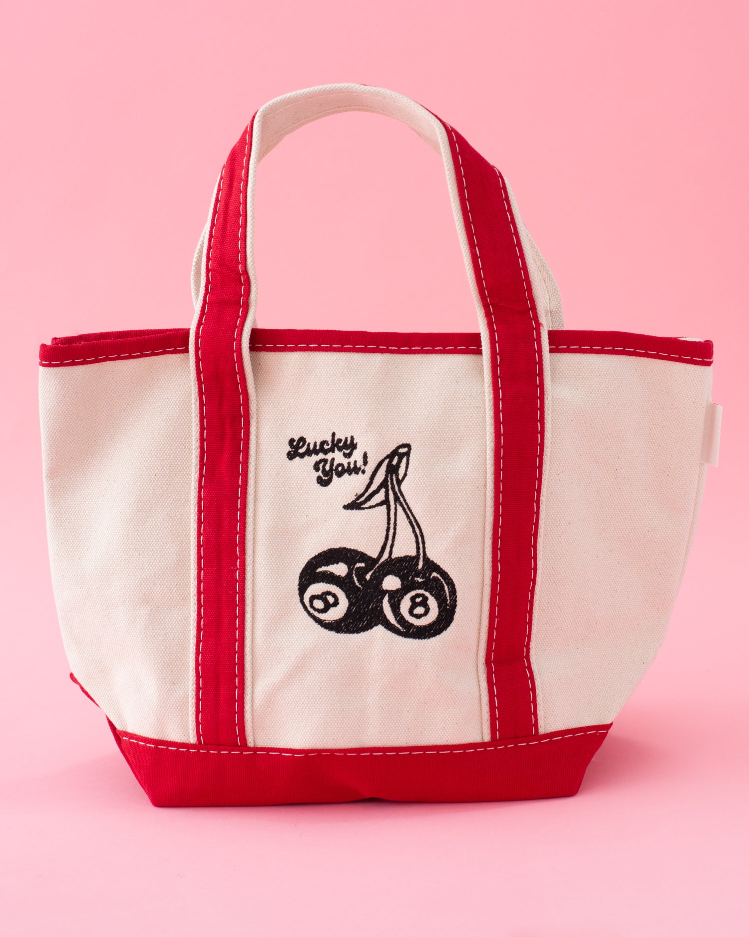 Lucky You Embroidered Tote Bag