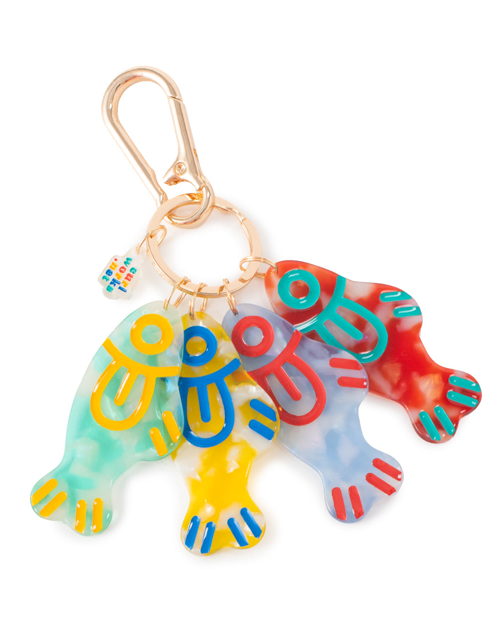 Rainbow Fish Resin Bag Charm