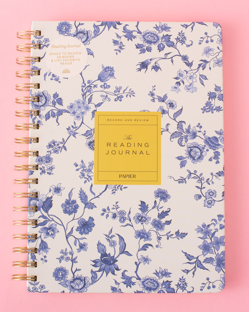 Toile Hardcover Reading Journal
