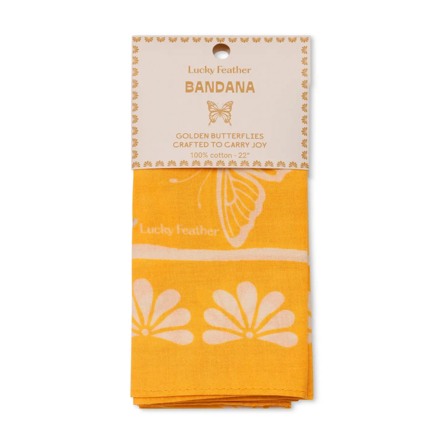 Golden Butterfly Bandana