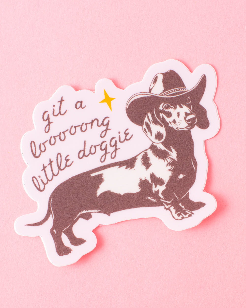 Git a Long Little Doggie Sticker