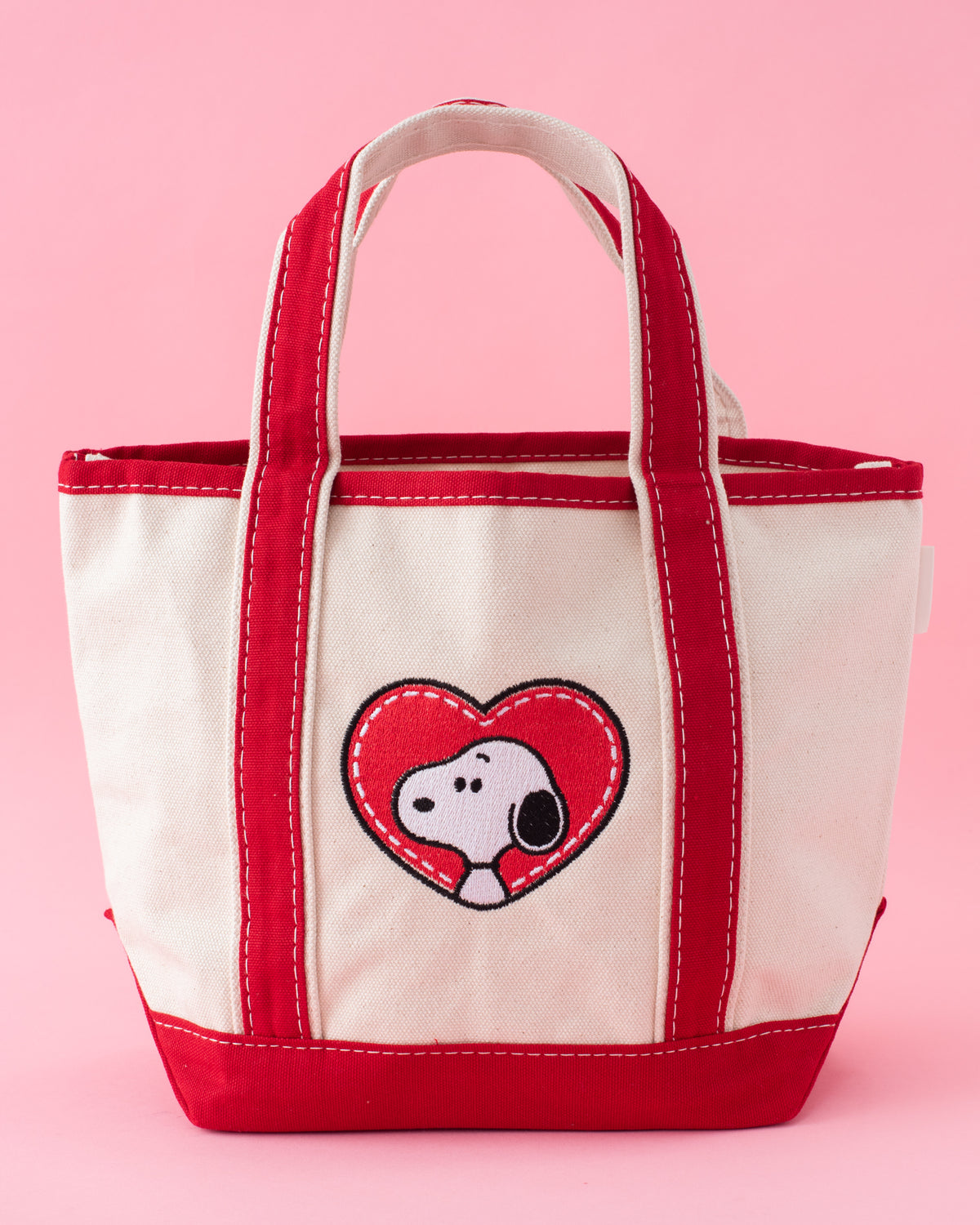 Snoop Heart Embroidered Tote Bag