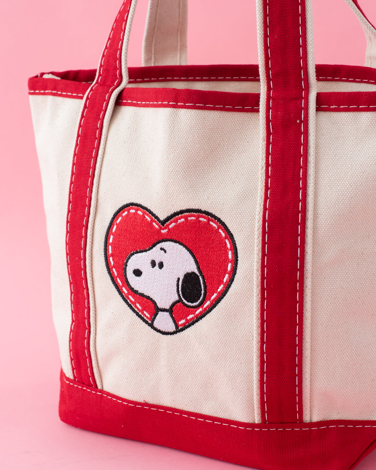 Snoop Heart Embroidered Tote Bag
