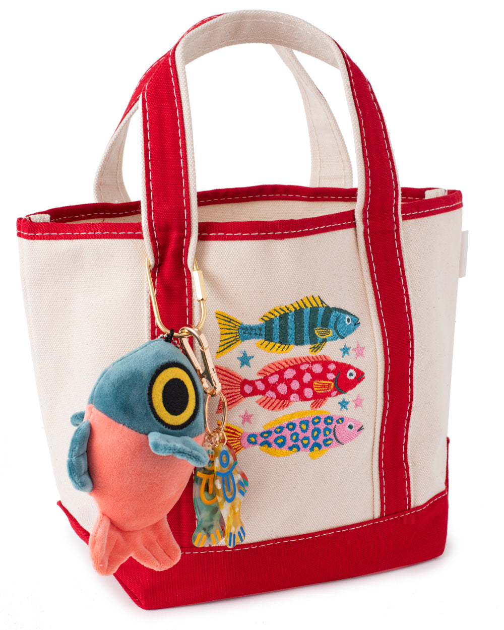 Plushy Guppy Fish Bag Charm Keychain