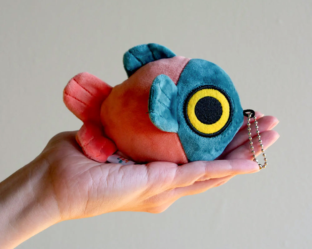 Plushy Guppy Fish Bag Charm Keychain