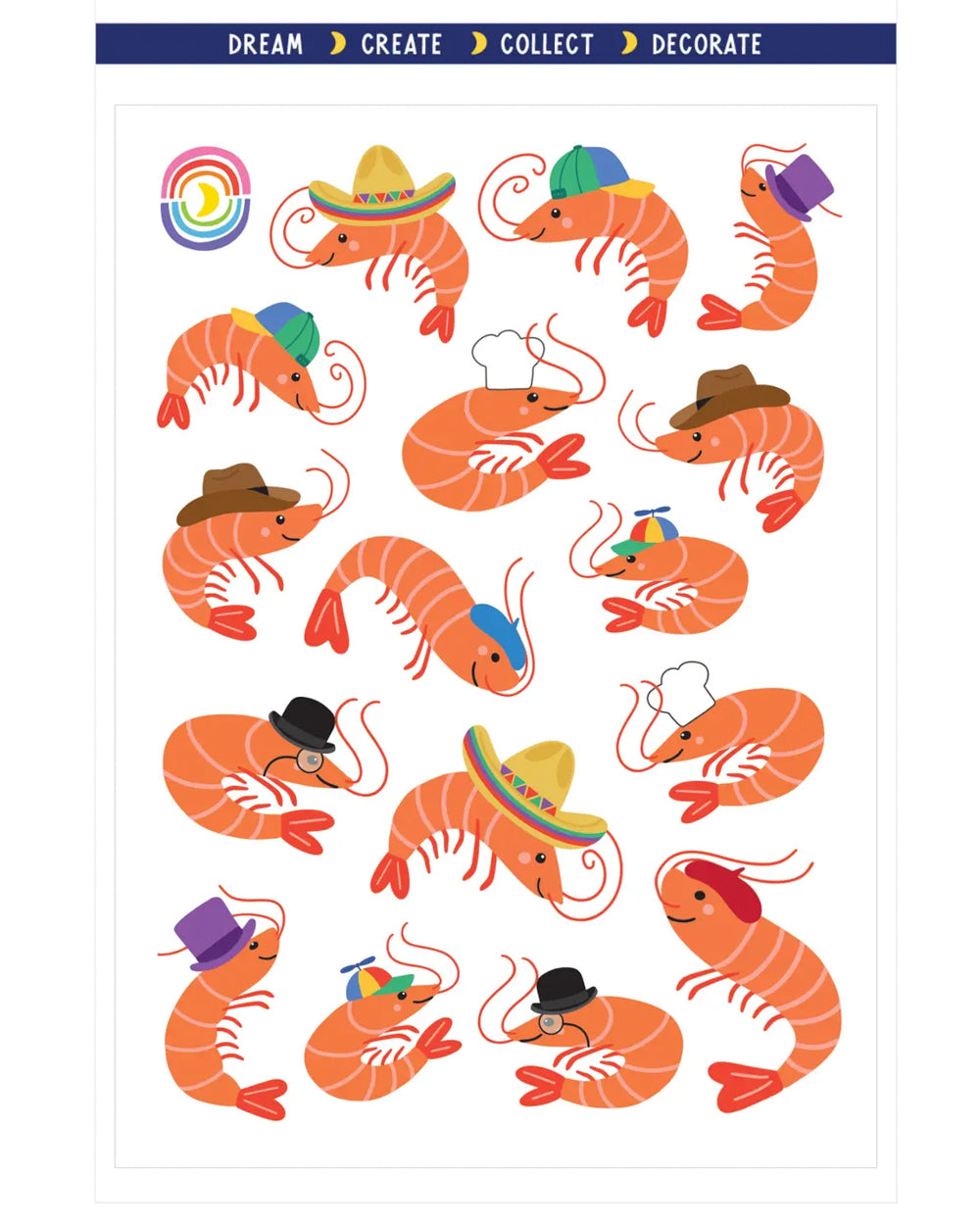 Silly Shrimp Sticker Sheet