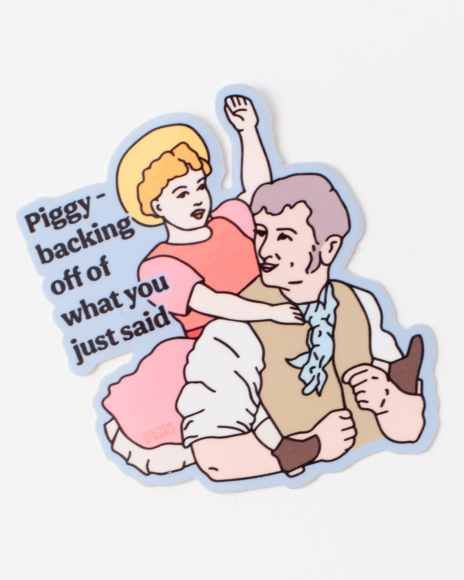 Piggy Backing Sticker