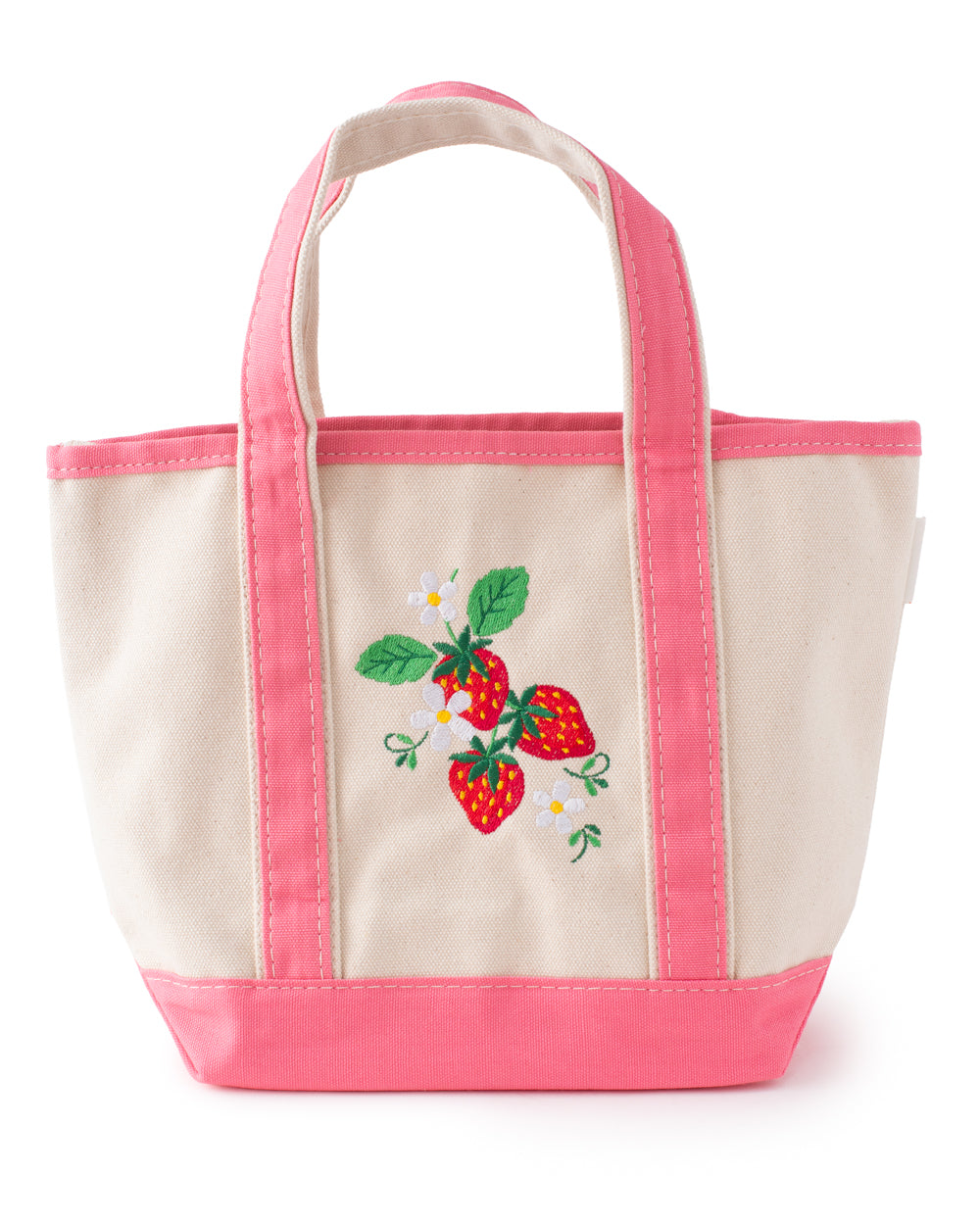 Strawberry Vine Embroidered Tote Bag
