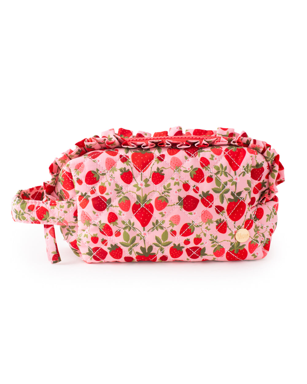Strawberry Fields Quilted Cosmetic Pouch