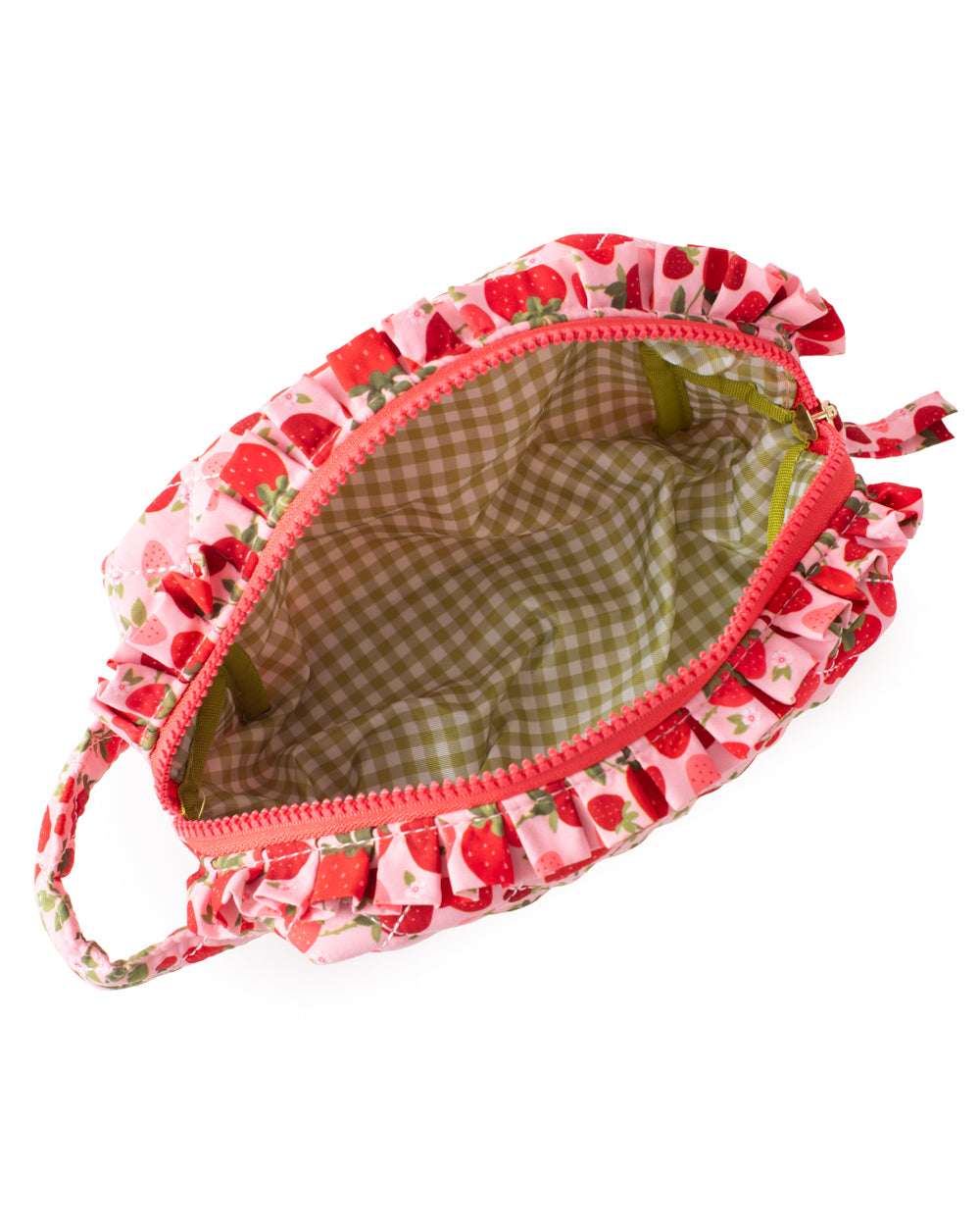 Strawberry Fields Quilted Cosmetic Pouch