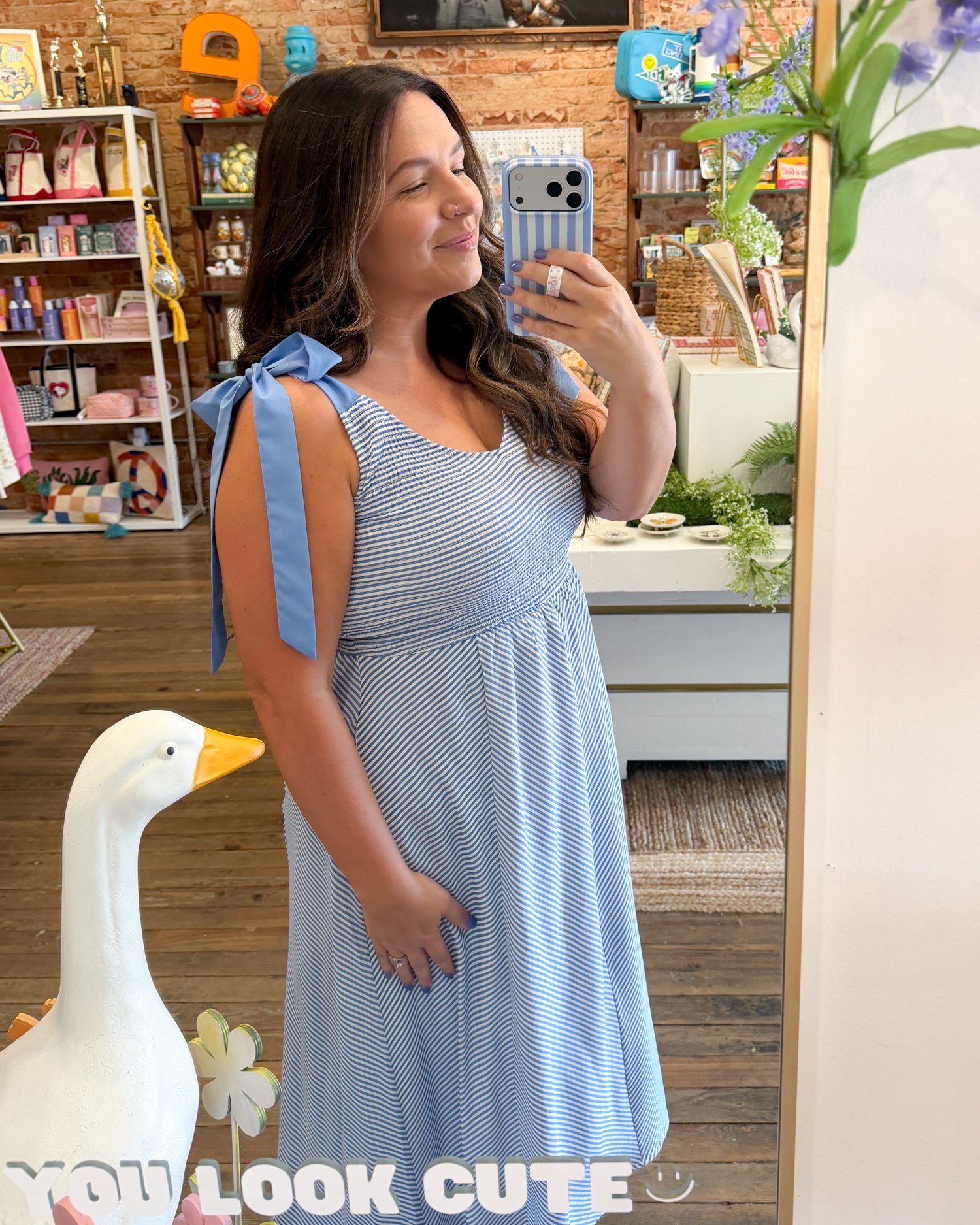 Sailor Striped Midi Dress