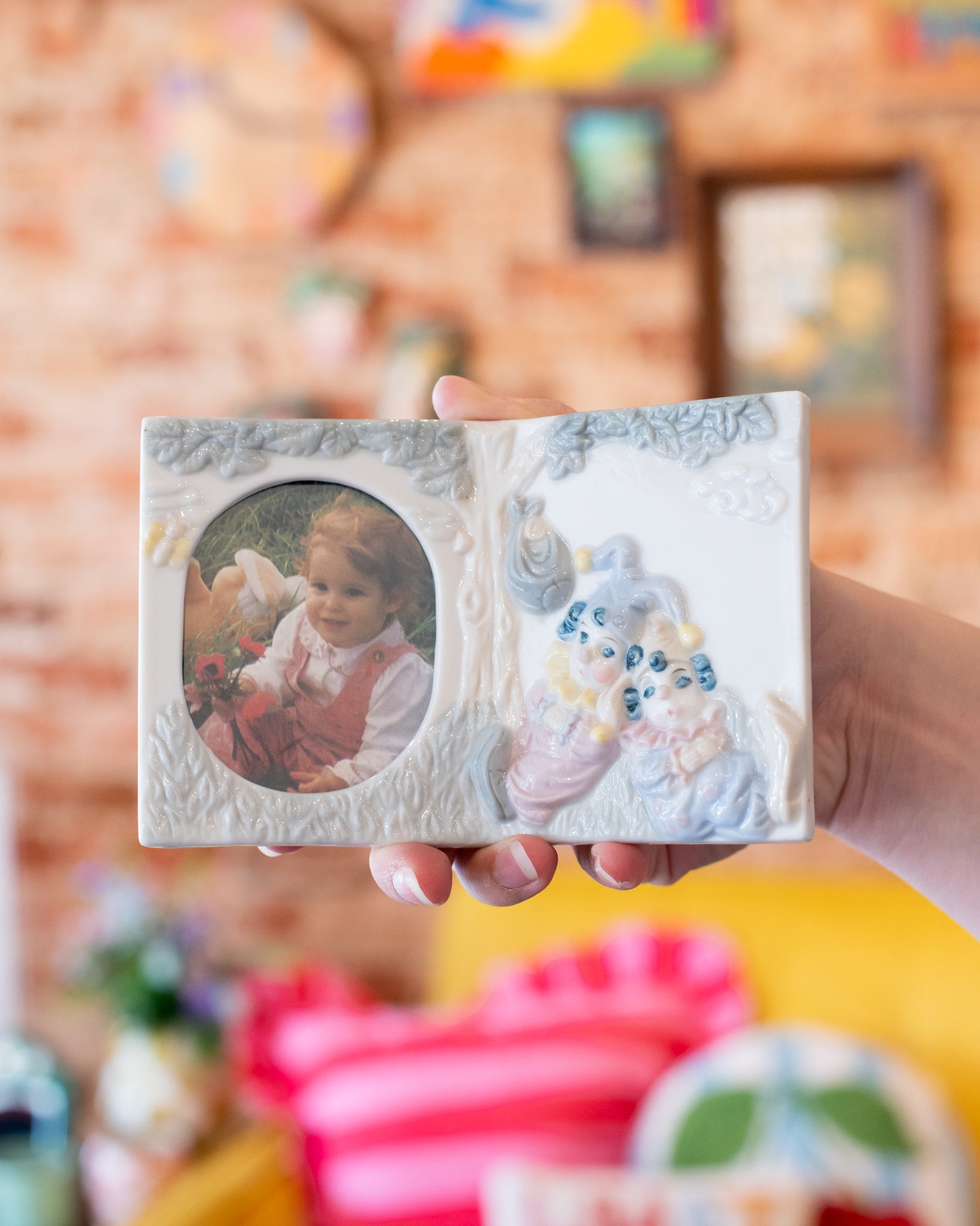 Vintage Kitschy Clown Picture Frame