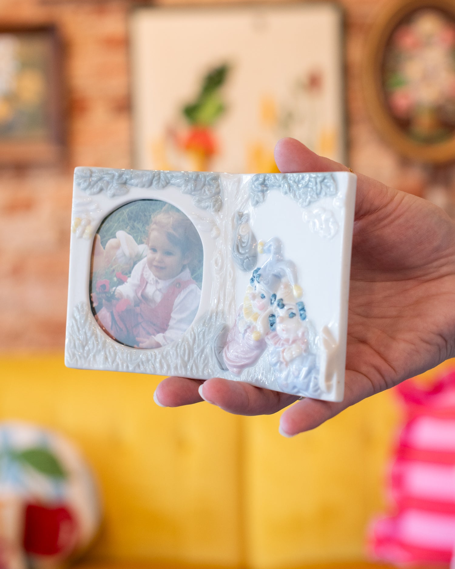 Vintage Kitschy Clown Picture Frame