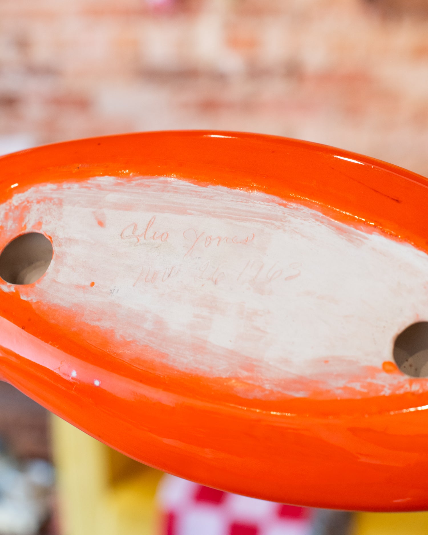 Vintage MCM Orange Ashtray