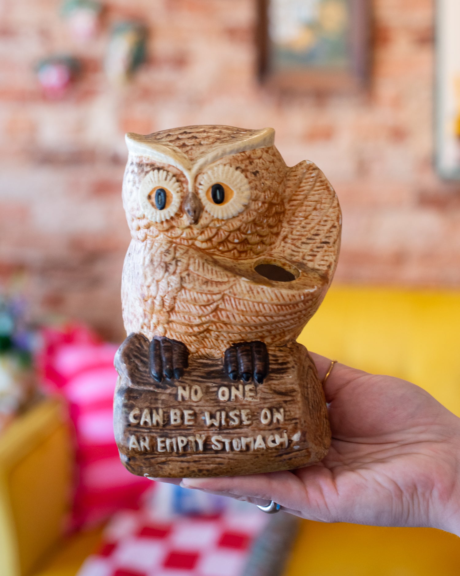 Vintage Wise Owl Utensil Holder