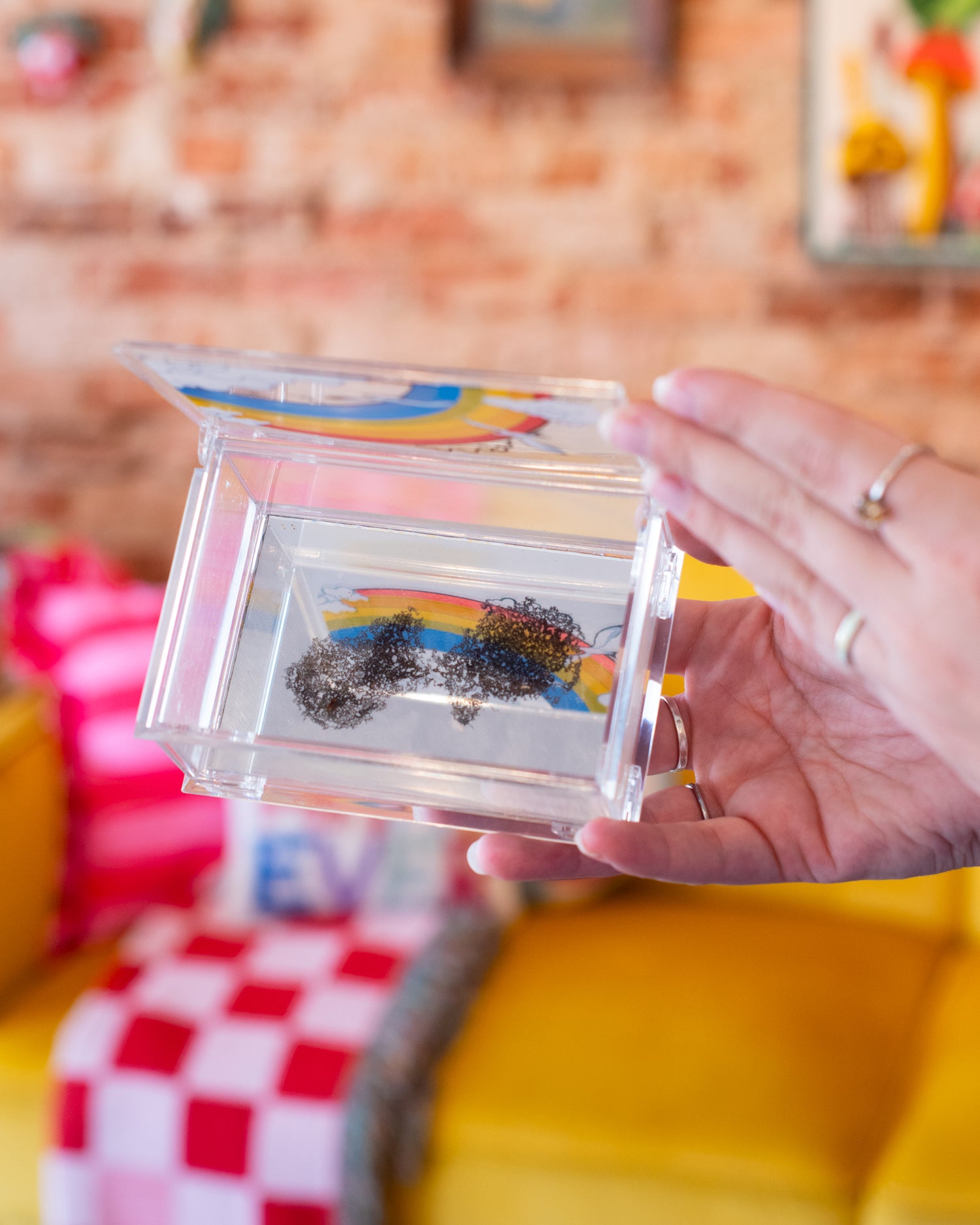 Vintage Rainbow Clouds Jewelry Box