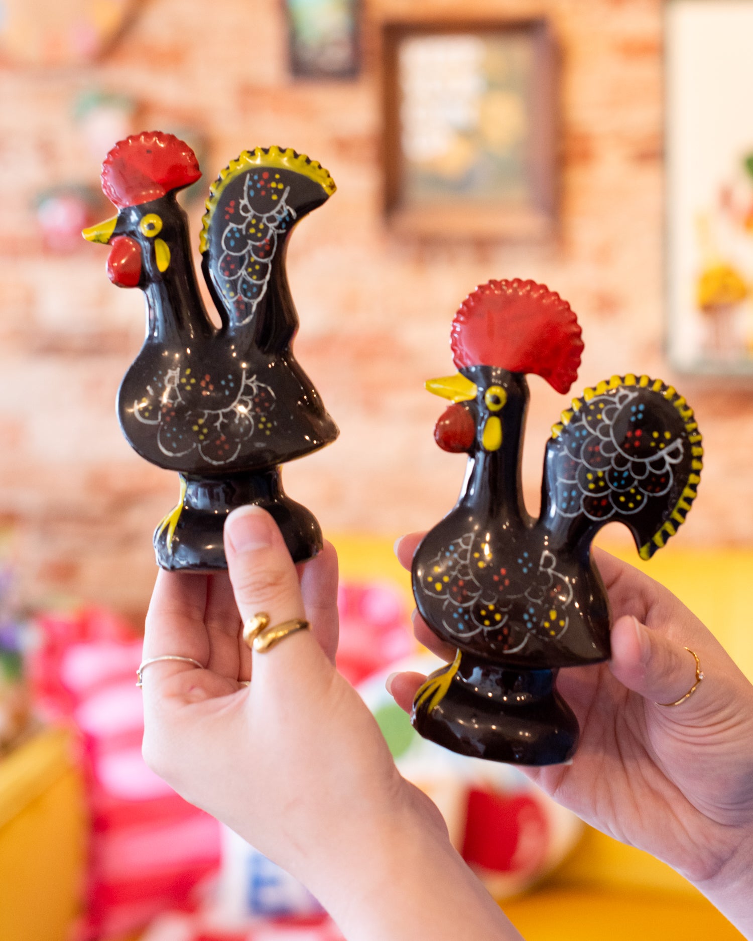Vintage Japan Rooster Salt Pepper Set