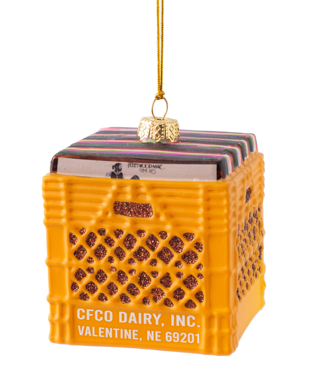 Record Crate Ornament Kitsch & Color