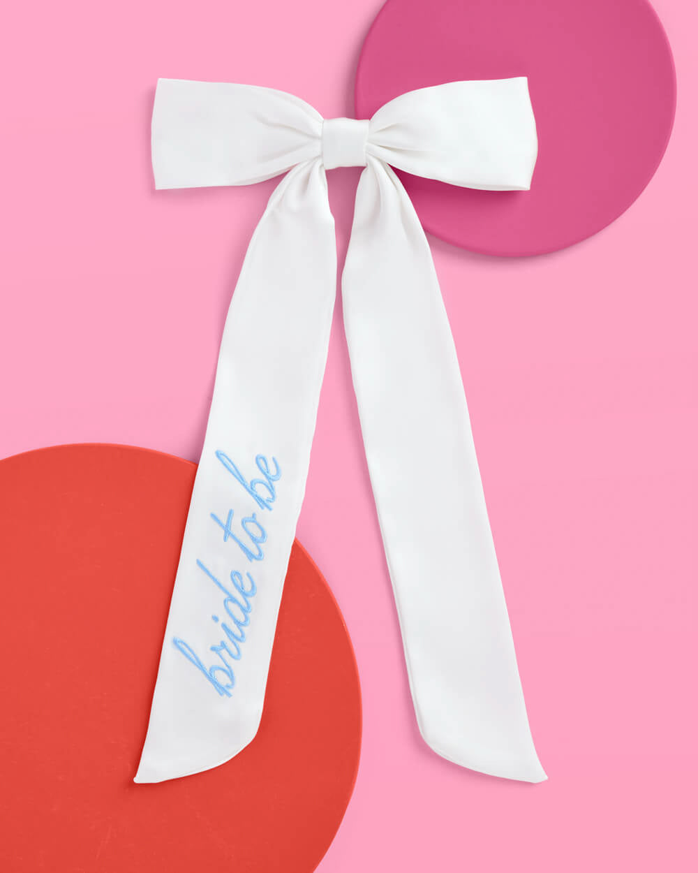 Bride Embroidered Hair Bow