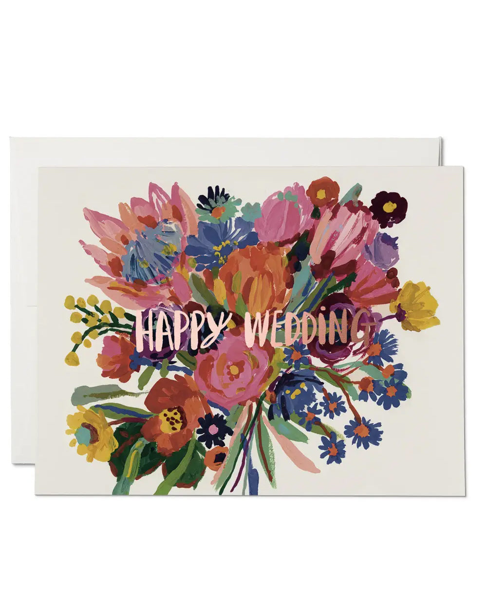 Happy Wedding Flowers Card