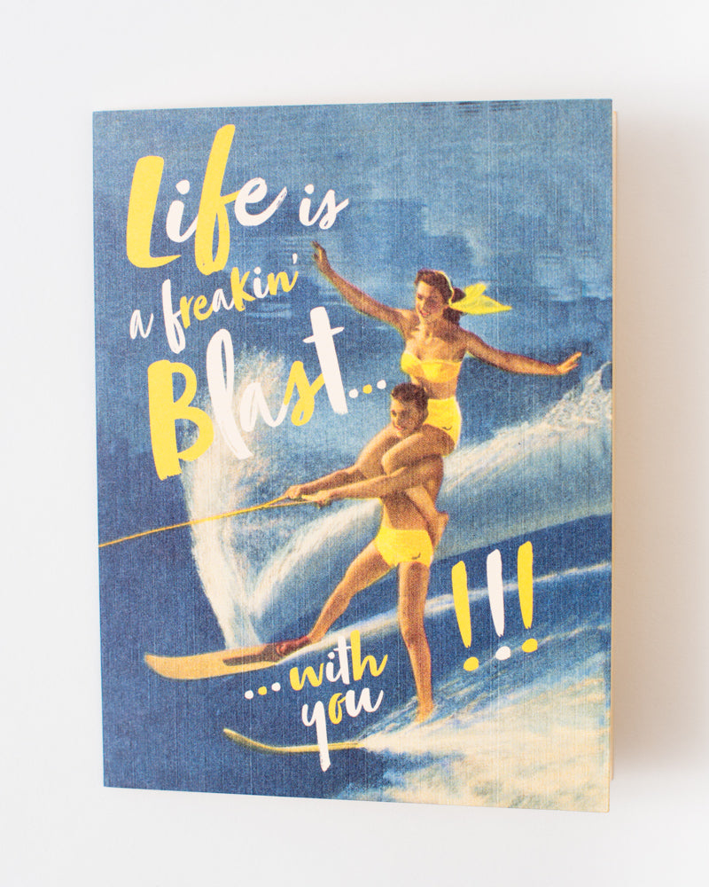 Anniversary, birthday, Valentine's Day card for your husband or wife. Fun, tropical, and summer inspired greeting card made of high quality paper. 