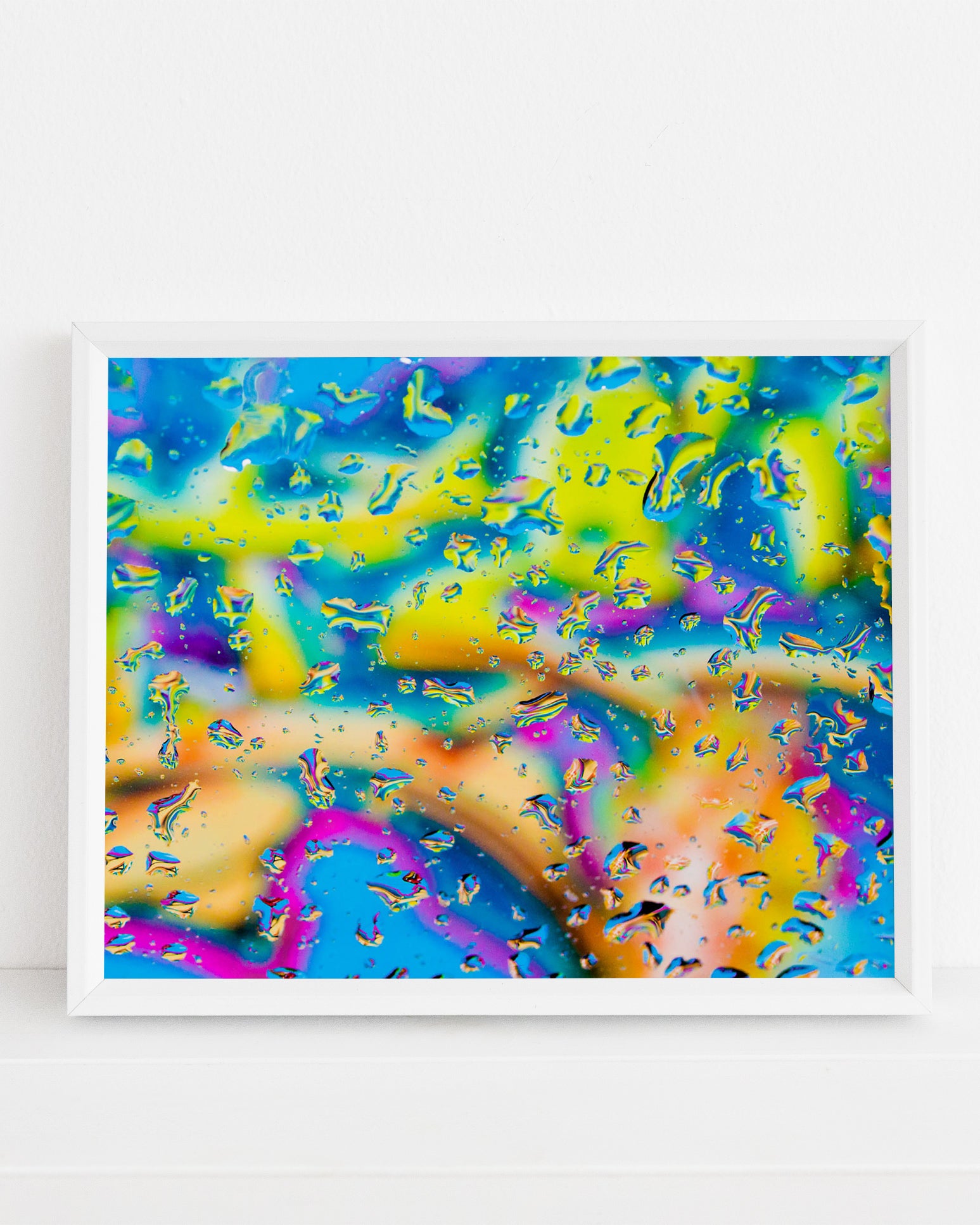Neon Rain Print