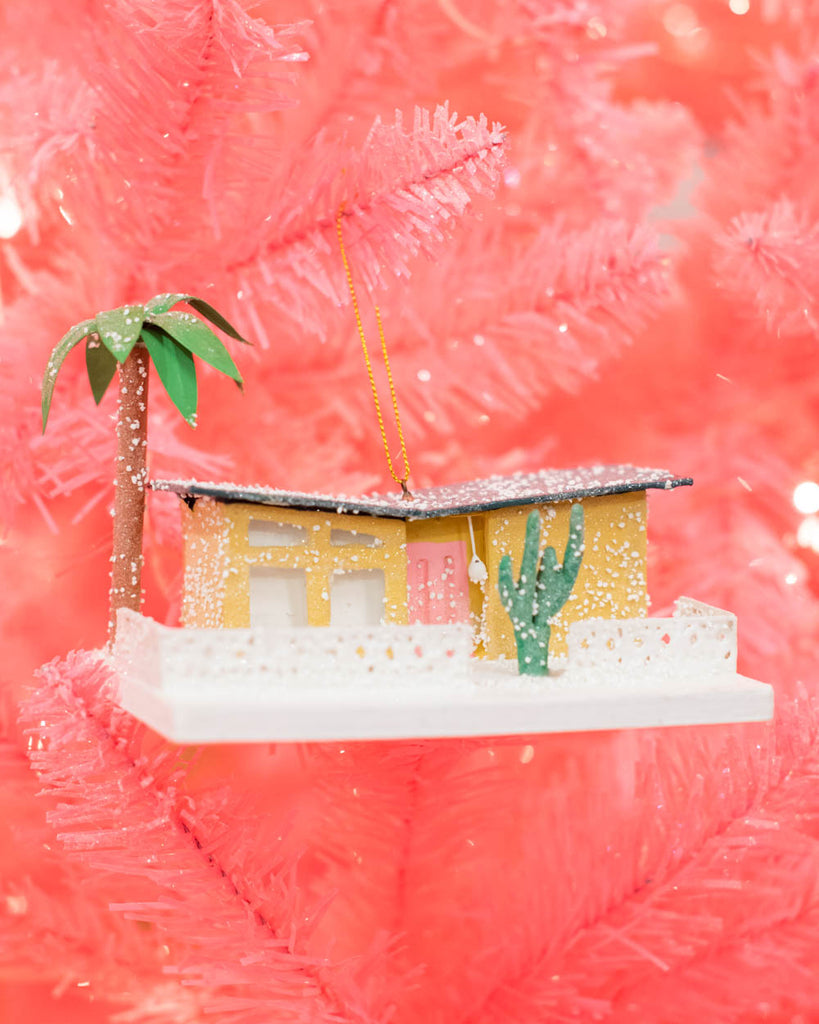 west coast inspired palm tree cactus palm springs ornament