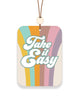 Groovy Retro inspired Take it easy hanging air freshener