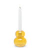 modern bubble glass taper candle holder yellow