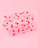 clear plastic square cosmetic bags with printed heart